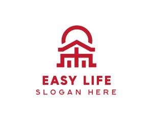 Asian Temple  Landmark logo design