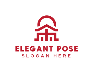 Asian Temple  Landmark logo design