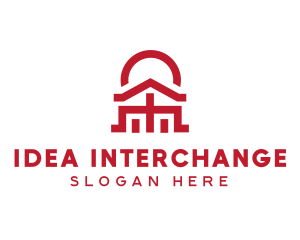 Asian Temple  Landmark logo design