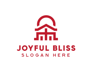 Asian Temple  Landmark logo design