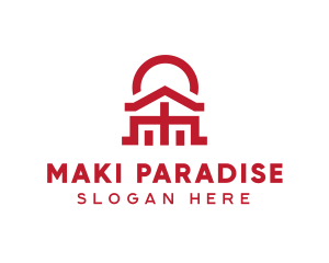 Asian Temple  Landmark logo design