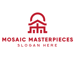 Asian Temple  Landmark logo design