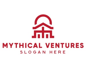 Asian Temple  Landmark logo design