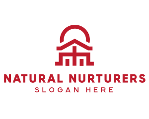 Asian Temple  Landmark logo design