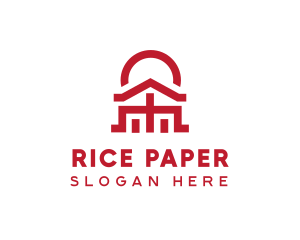 Asian Temple  Landmark logo design