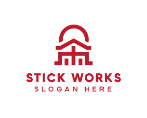 Asian Temple  Landmark logo design