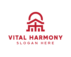 Asian Temple  Landmark logo design