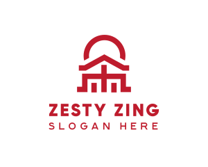 Asian Temple  Landmark logo design