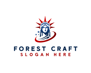 Statue of Liberty Landmark Logo