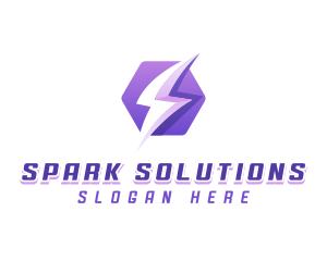 Lightning Spark Energy logo design