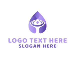 Purple Water Droplet logo