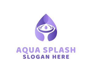 Purple Water Droplet logo