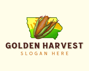 Agricultural Corn Iowa logo design