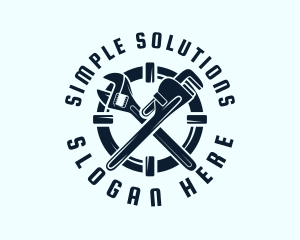 Pipe Plumbing Wrench logo design