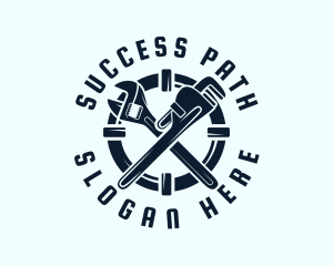 Pipe Plumbing Wrench logo design