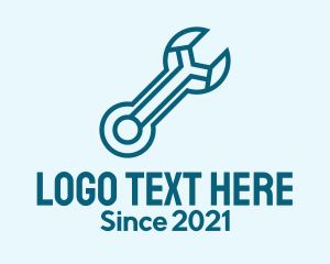 Blue Outline Wrench  logo