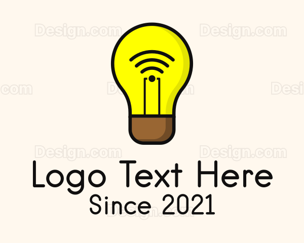 Wifi Light Bulb Logo