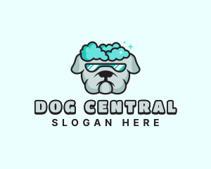 Dog Grooming Bath logo design