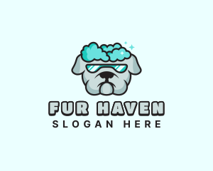 Dog Grooming Bath logo design