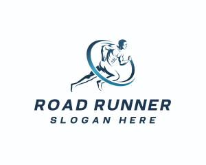 Runner Fitness Marathon logo design