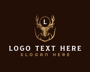 Luxury Deer Crest logo