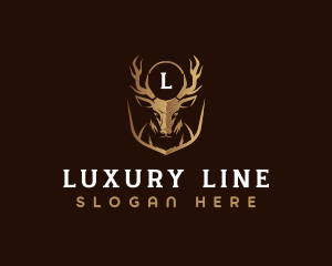 Luxury Deer Crest logo design