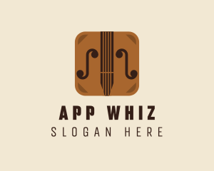 Violin Music App logo design