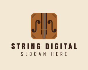 Violin Music App logo design