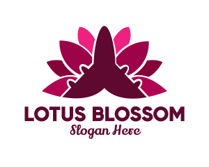 Lotus Flower Airplane logo