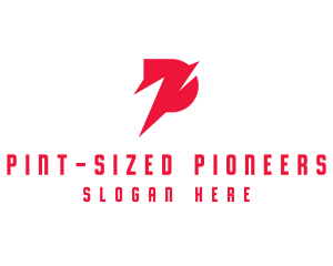 Digital Red Letter P logo design