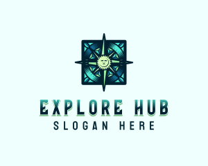 Adventure Exploration Compass logo design