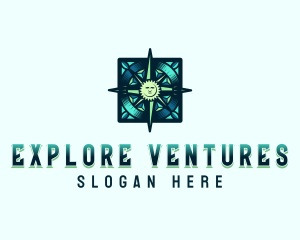 Adventure Exploration Compass logo design