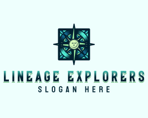 Adventure Exploration Compass logo design