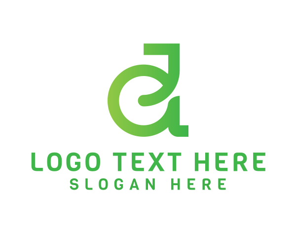 Green Eco D Outline logo