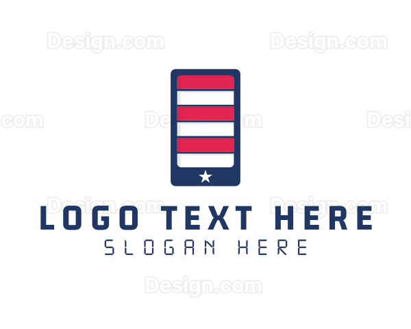 Patriotic Mobile Phone Logo