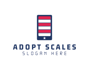 Patriotic Mobile Phone logo design