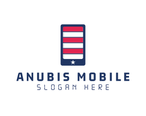 Patriotic Mobile Phone logo design