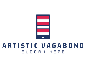 Patriotic Mobile Phone logo design