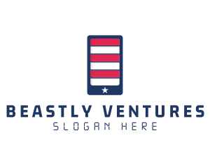 Patriotic Mobile Phone logo design