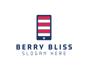 Patriotic Mobile Phone logo design