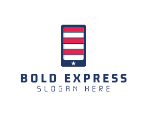 Patriotic Mobile Phone logo design