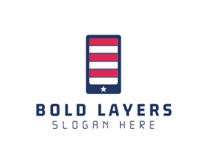 Patriotic Mobile Phone logo design