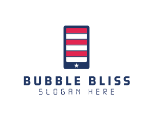 Patriotic Mobile Phone logo design