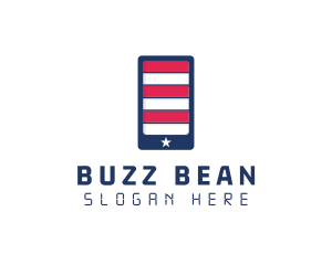 Patriotic Mobile Phone logo design