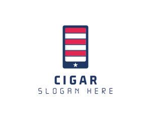 Patriotic Mobile Phone logo design