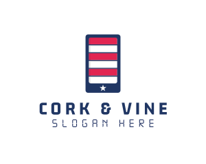 Patriotic Mobile Phone logo design