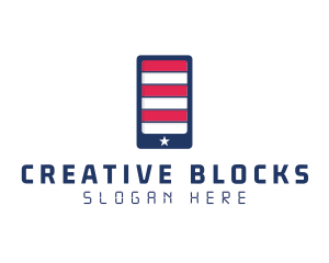 Patriotic Mobile Phone logo design