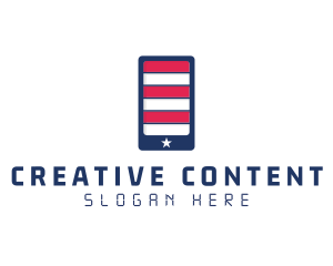 Patriotic Mobile Phone logo design