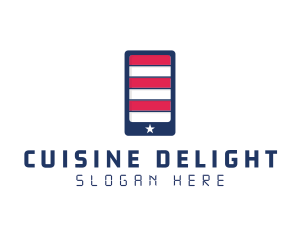 Patriotic Mobile Phone logo design