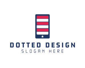 Patriotic Mobile Phone logo design